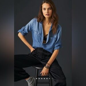 Cloth & Stone Chambray Buttondown, M